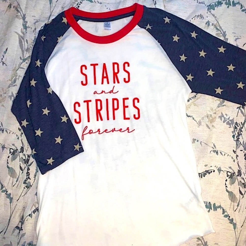 Stars and Stripes Forever Baseball T-shirt